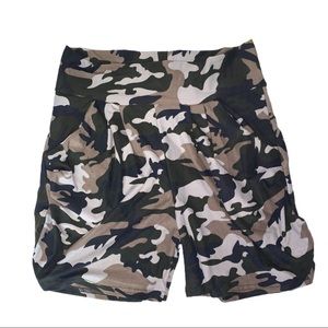 NEW Women's Camo Harem Pocket Leggings Shorts